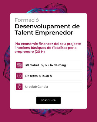 Taller Plan econ�mico financiero para tu proyecto emprendedor y nociones b�sicas de fiscalidad
