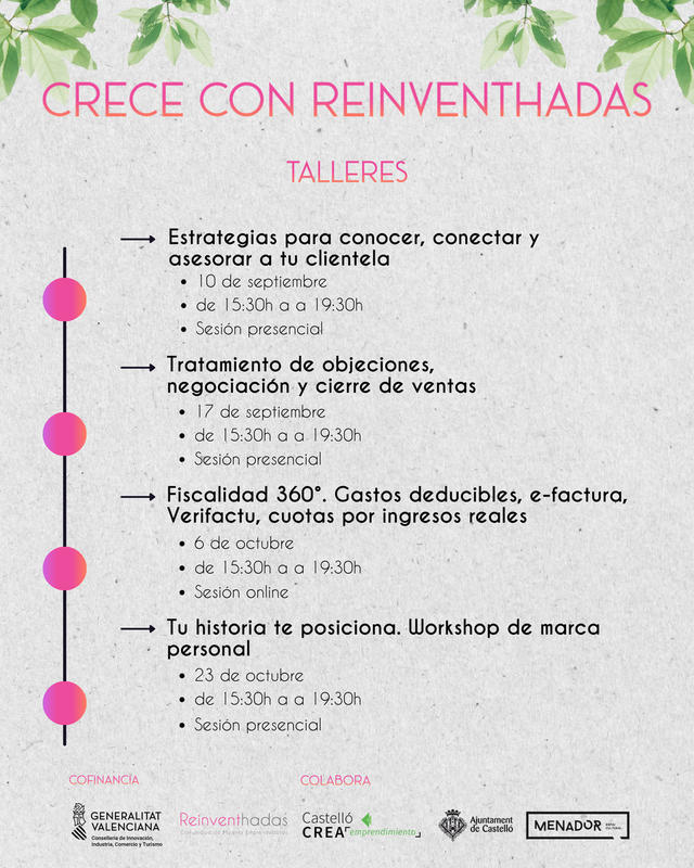 Talleres Crece con Reinventhadas