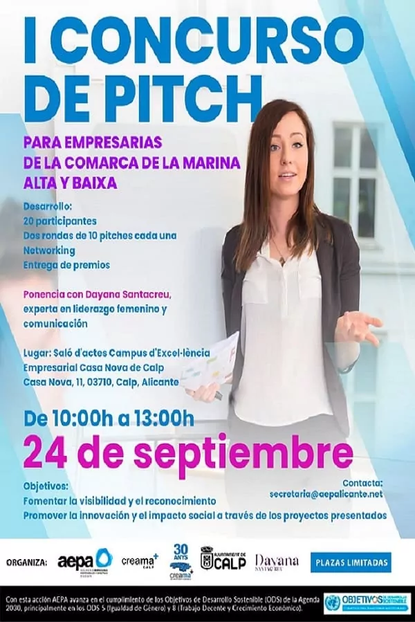 AEPA organiza en Calp el "I Concurso de pitch para empresarias"