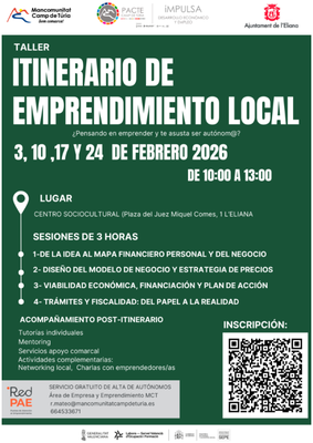 Taller itinerario de emprendimiento en l�Eliana