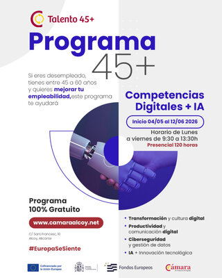 Programa +45: Competencias digitales + IA