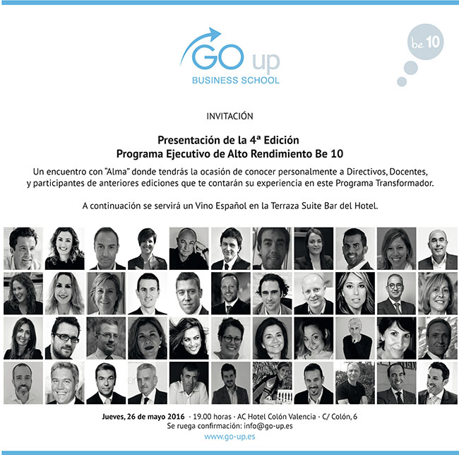 Presentaci�n de la 4� Edici�n del Programa Ejecutivo de Alto Rendimiento Be 10