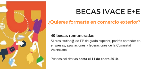 Becas IVACE E+E - Exportaci�n y empleo 2019