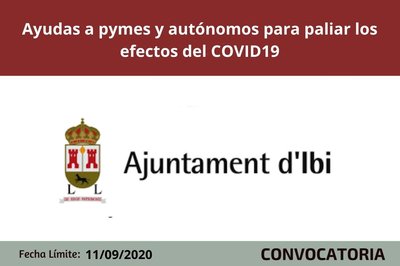 Ayudas para aut�nomos y pymes de Ibi para paliar los efectos econ�micos del Covid19