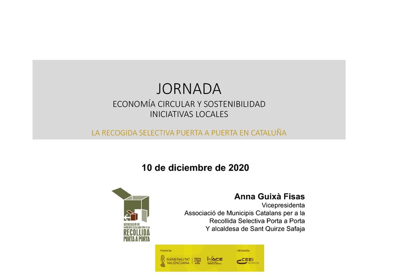 La recogida selectiva Puerta a Puerta en Catalu�a