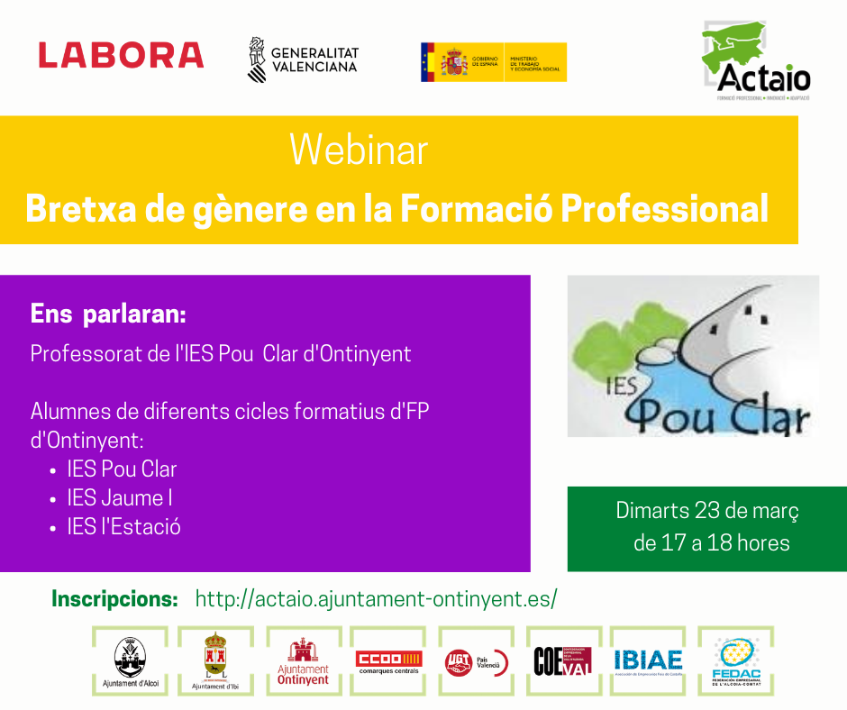 Webinar" Bretxa de g�nere en la formaci� professional"