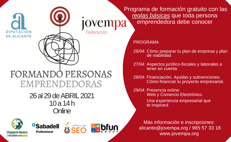 FORMANDO PERSONAS EMPRENDEDORAS ABRIL