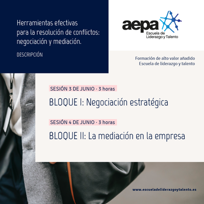 Herramientas efectivas para la resoluci�n de conflictos: negociaci�n y mediaci�n.