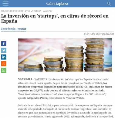 La inversi�n en 'startups', en cifras de r�cord en Espa�a 